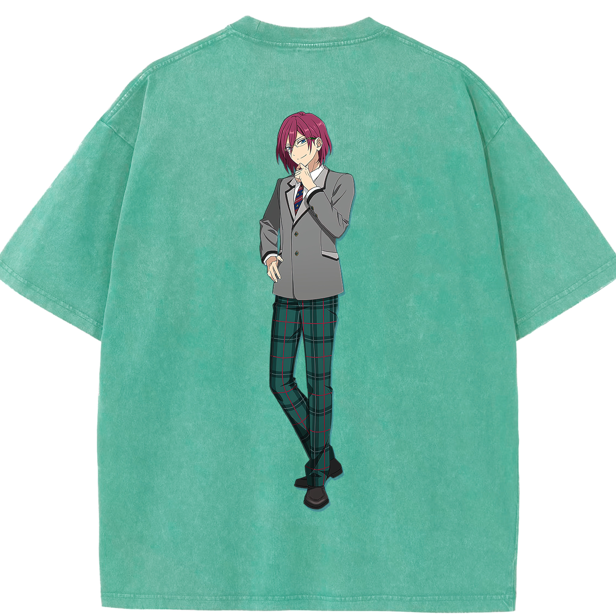 （画像用） あんさんぶるスターズ! Ensemble Stars 綿100% ヴィンテージ風 半袖Tシャツ（背面プリント）